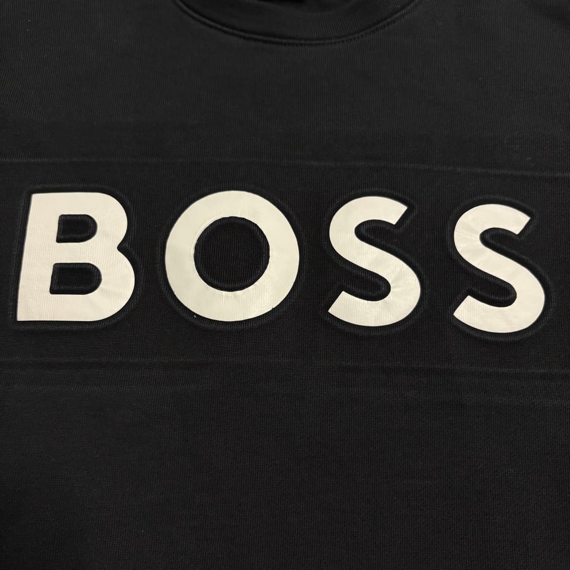 정품 휴고 보스 BOSS 빅로고 블랙 맨투맨 티셔츠 상품이미지4