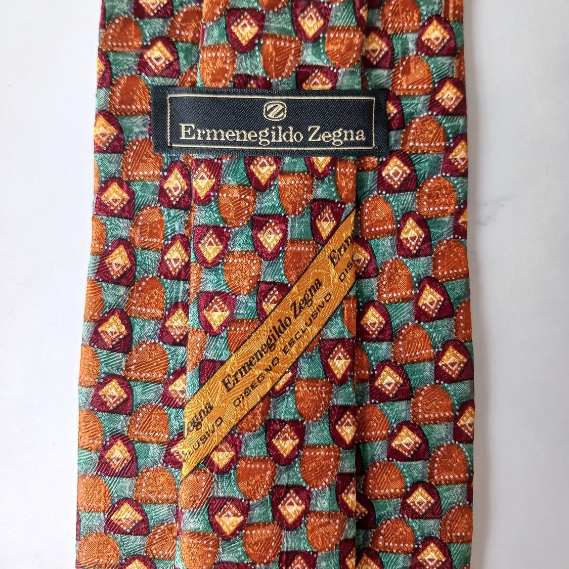 에르메네질도 제냐 실크 브라운 패턴 넥타이 9cm A+등급 E891
 상품이미지8