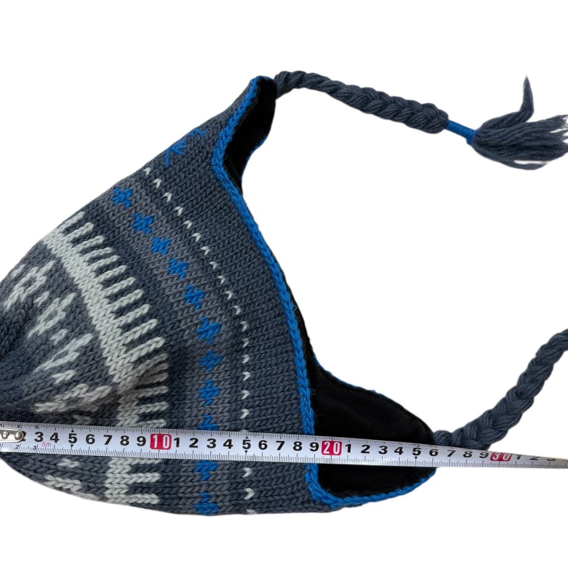 아크테릭스 Y2K 니트 어어플랩 비니 모자 그레이 블루 상품이미지7