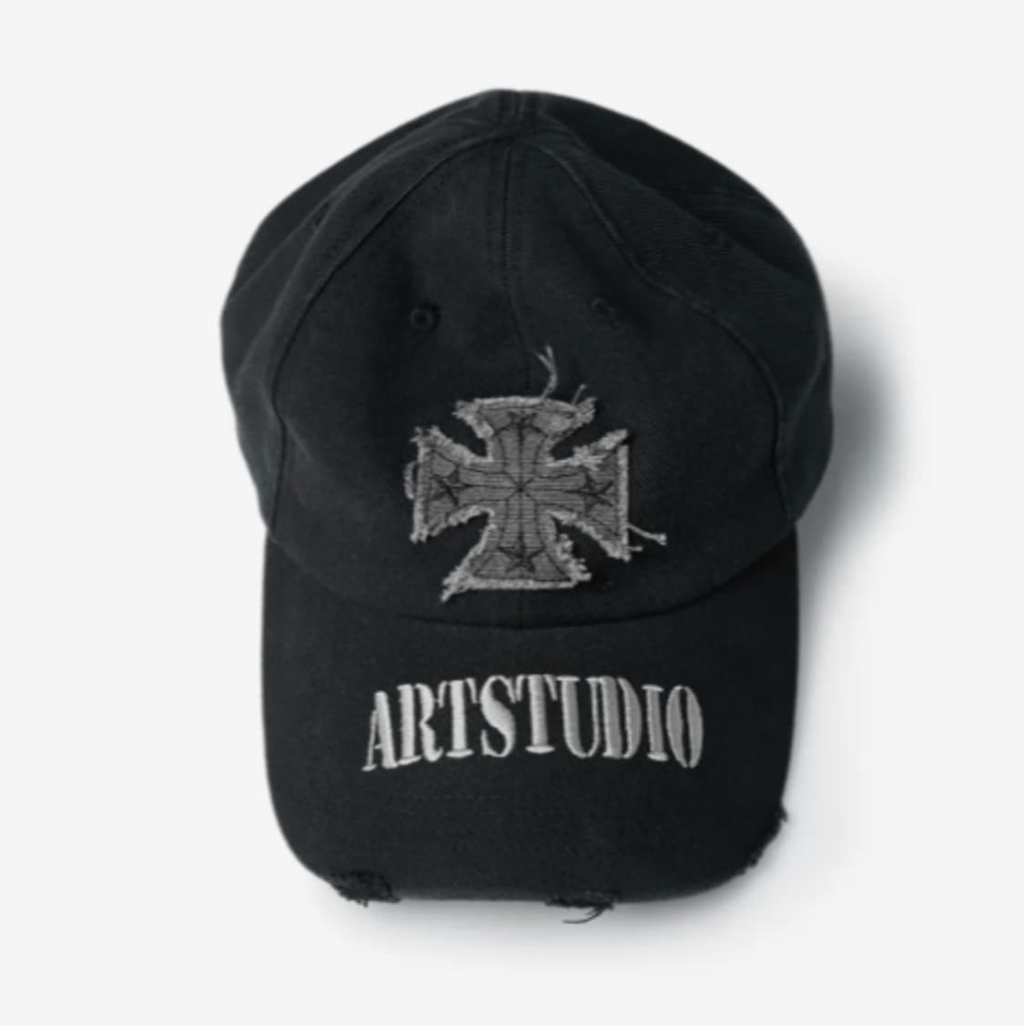 [L] ETCE CROSS DESTROYED CAP (BLACK) 상품이미지1