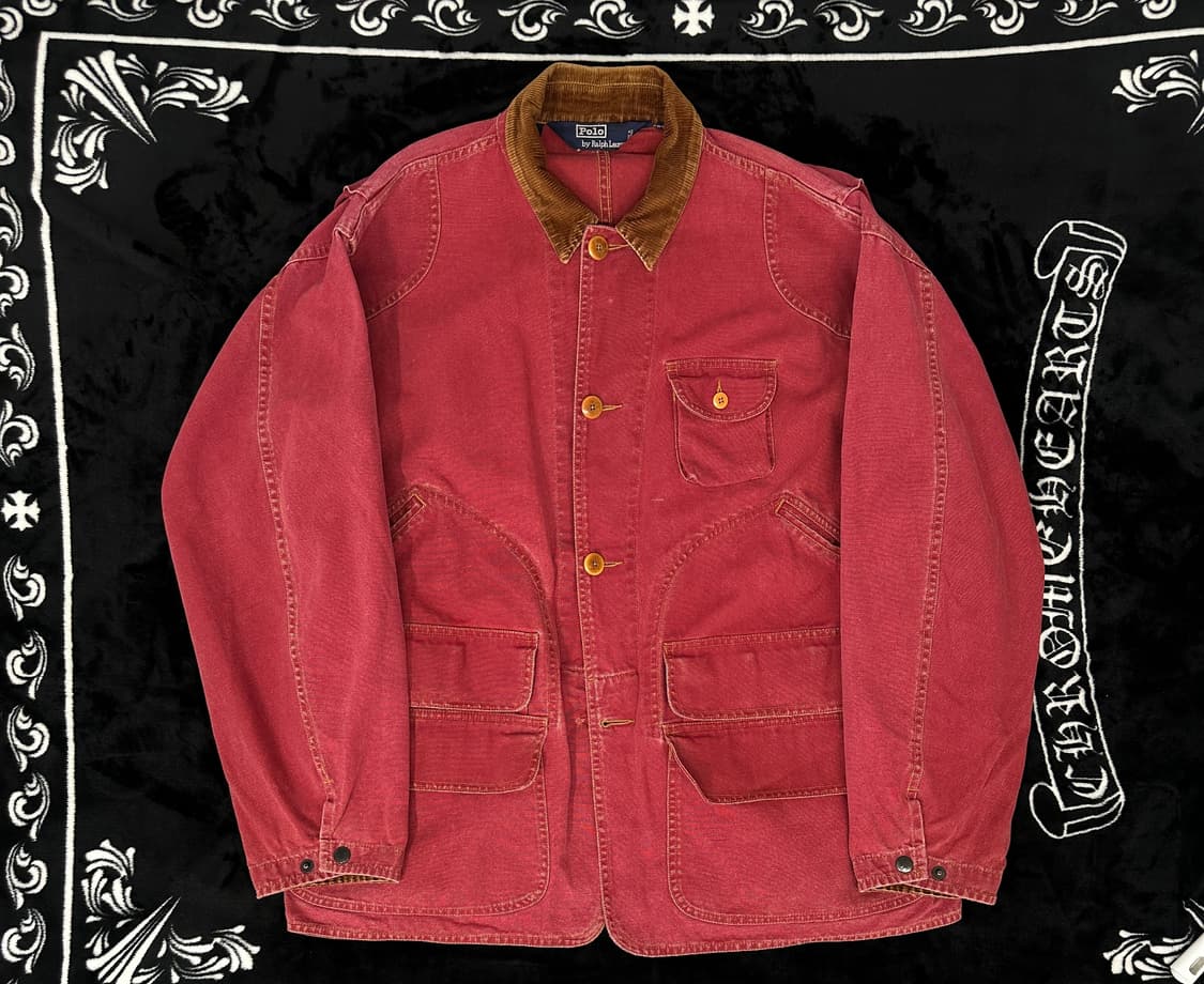 폴로 빈티지 코듀로이 칼라 캔버스 자켓 마젠타 상품이미지1