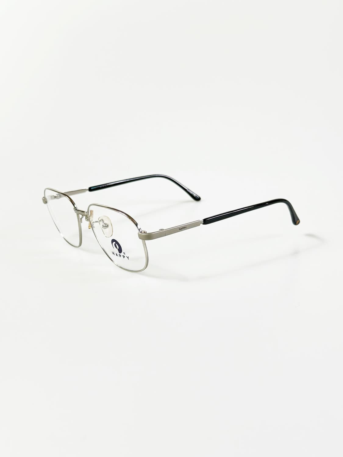 90s HAPPY 실버 메탈 슬림 스퀘어 빈티지 안경 상품이미지3