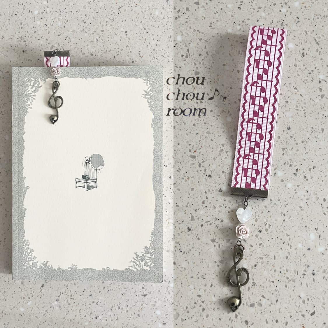 리본 펜던트 책갈피 ⊰romantic melody⊱ bookmark 상품이미지1