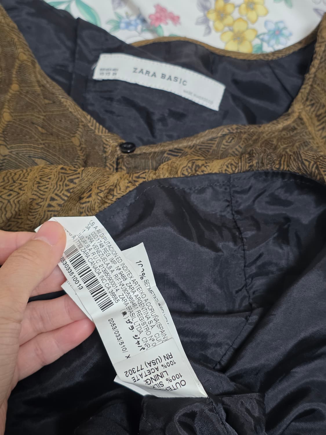 zara basic)빈티지 오리엔탈 에스닉 y2k무늬 튜닉 벌룬여름원피스 상품이미지4