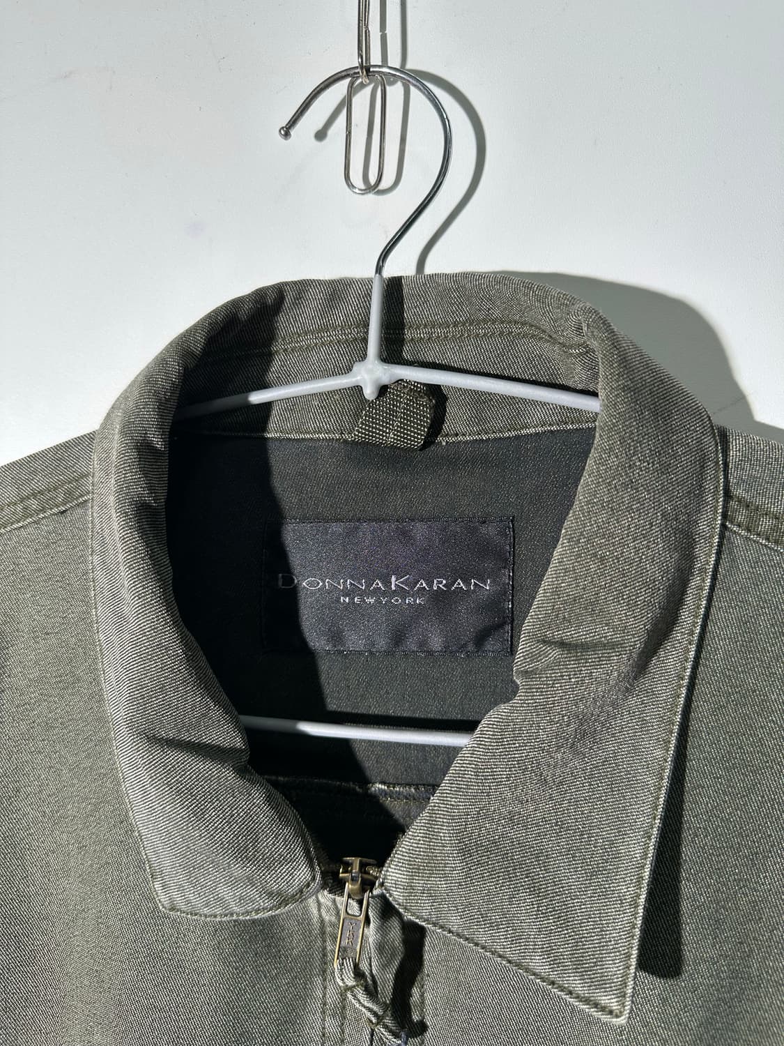 donna karan 그린 코튼 블루종 자켓 상품이미지3