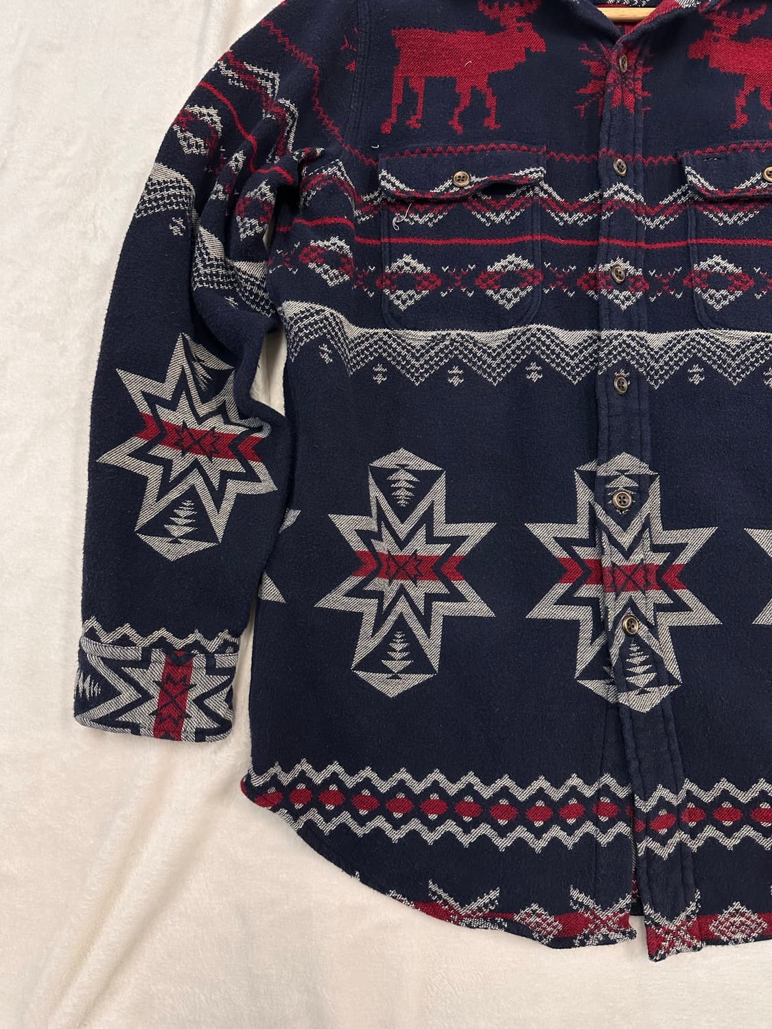 (M)폴로랄프로렌 아즈텍 플란넬 셔츠 네이비 상품이미지3