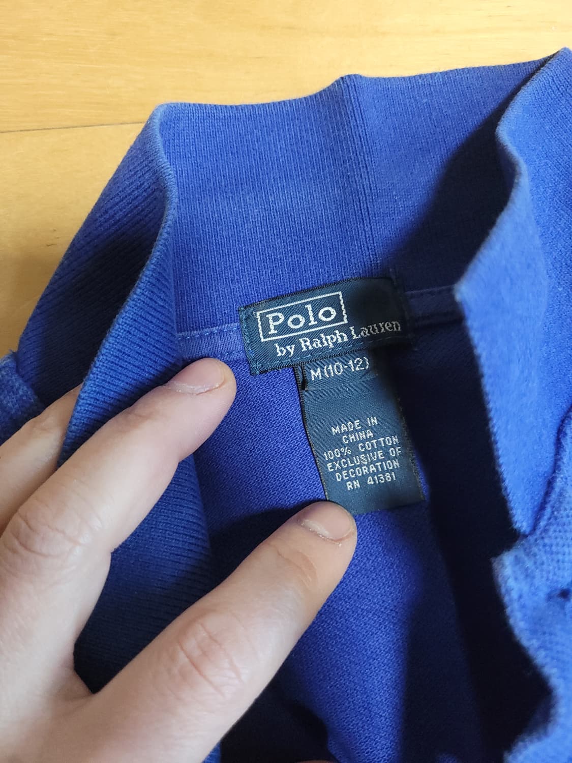 정품 폴로 랄프로렌 블루 반팔 카라티 상품이미지2