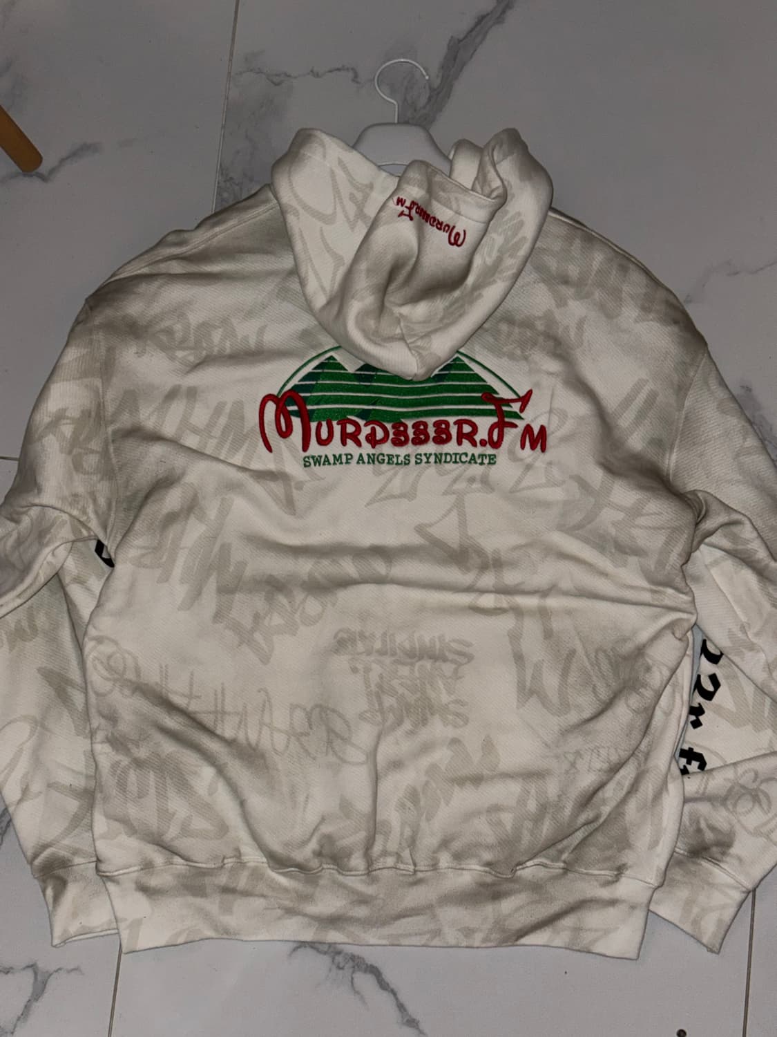 NWT MURD333R.FM WHITE DISN333 후드집업 상품이미지2