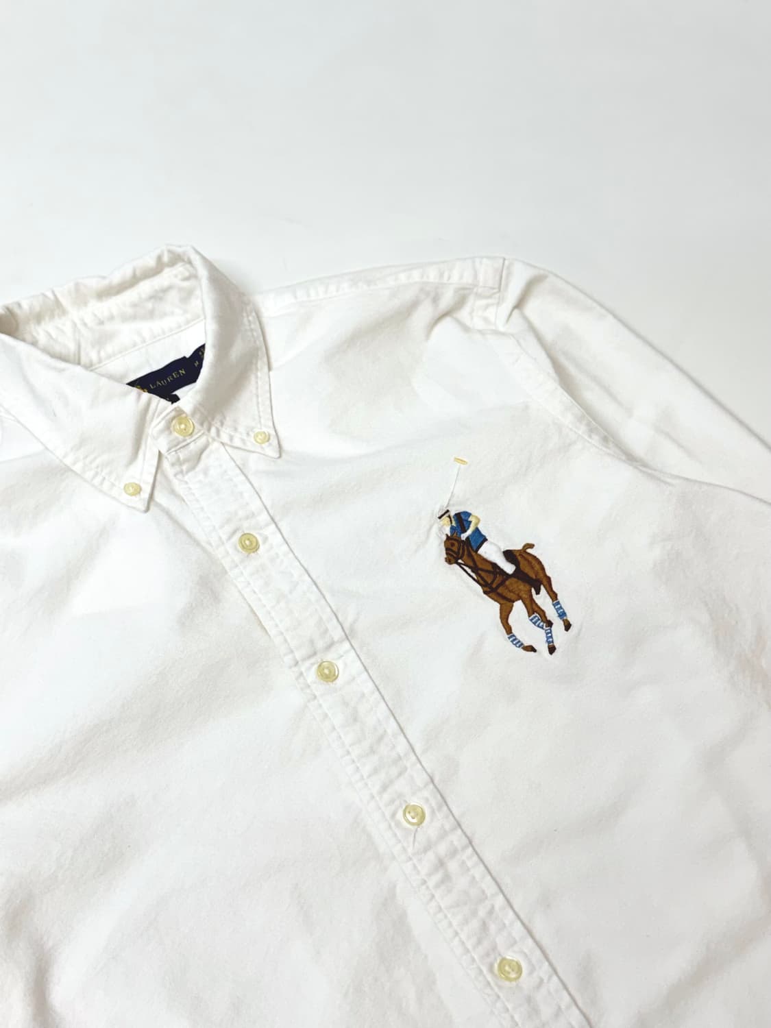 Polo 폴로 랄프로렌 멀티컬러 빅포니 옥스포드 화이트 셔츠 상품이미지1