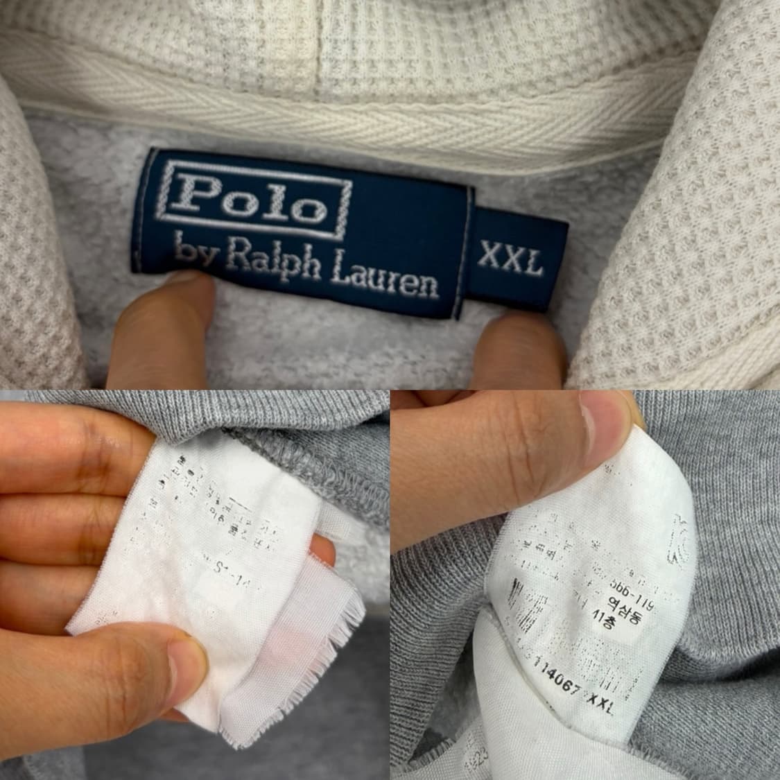 폴로 랄프로렌 후드집업 그레이 (2XL) 상품이미지8