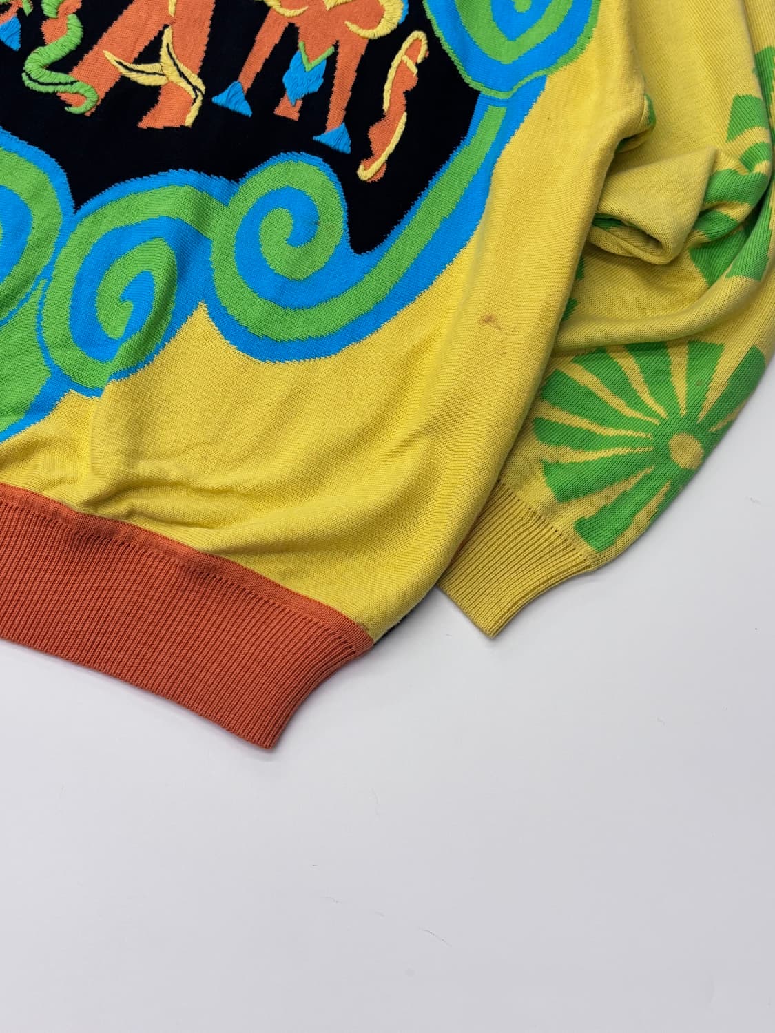 Gianni Versace 베르사체 90s 멀티컬러 자수 로고 니트 상품이미지5