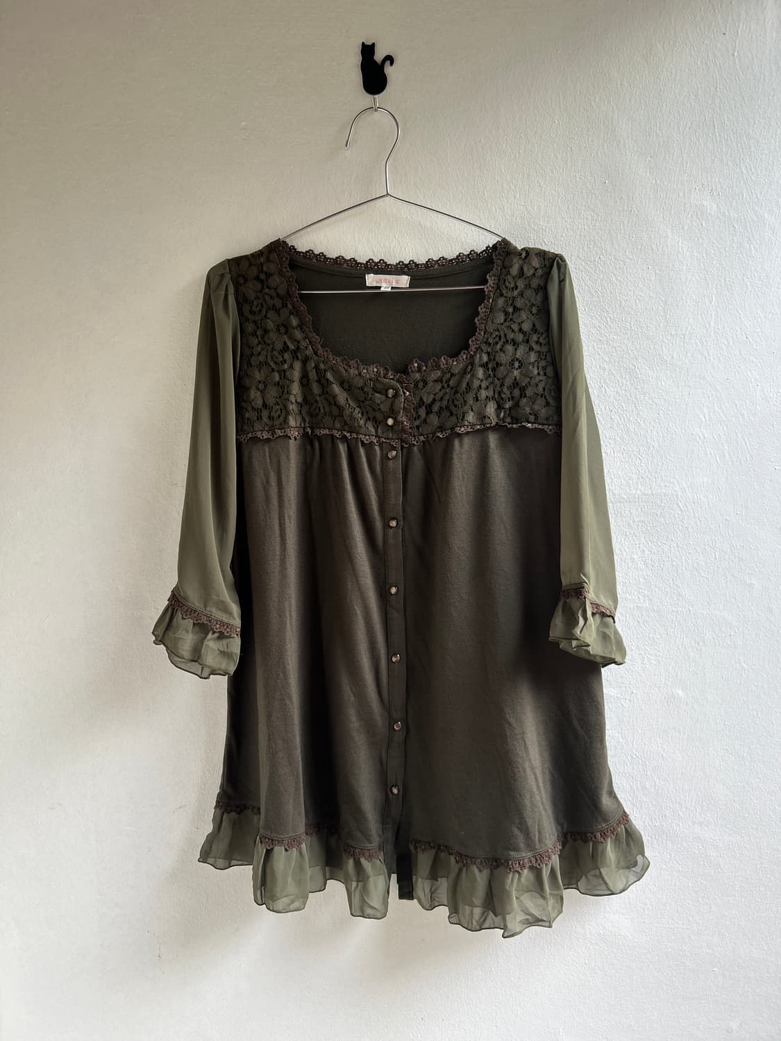 레이스 꽃 블라우스  상품이미지1