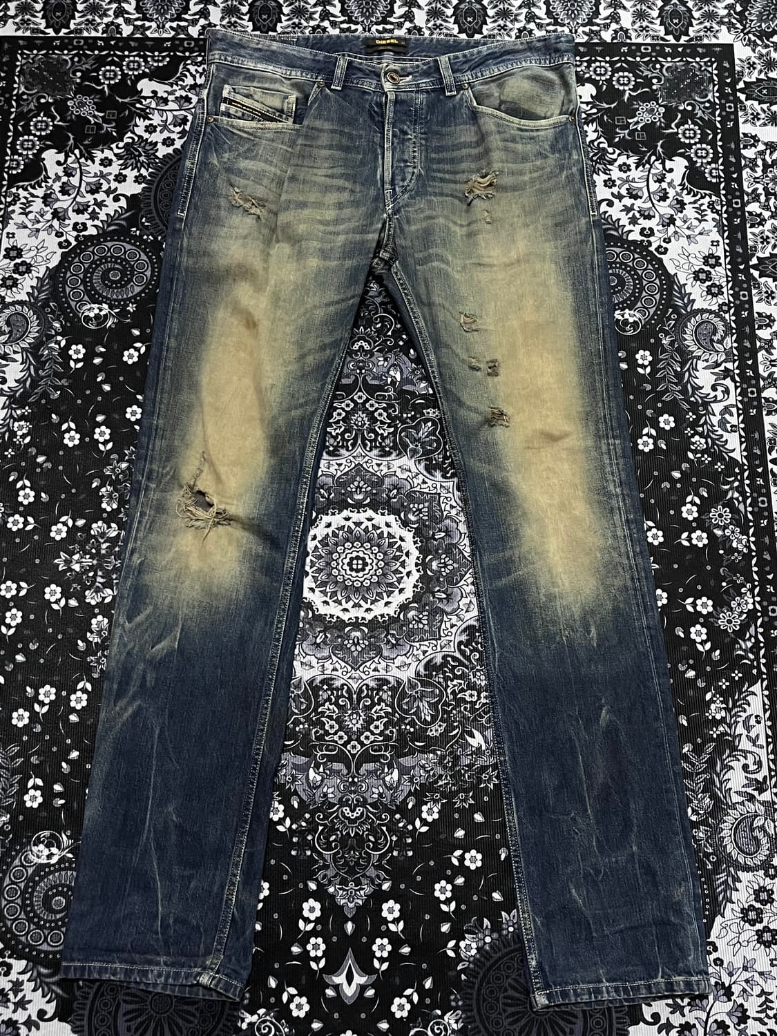 디젤 블랙골드 디스트로이드 워싱진 이태리 32 상품이미지1