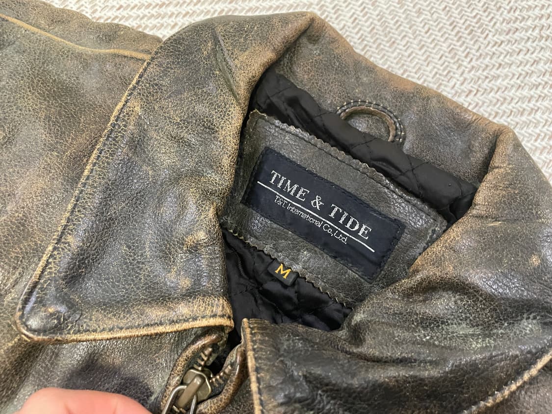타임 앤 타이드 카우하이드 레더 자켓 J03586 상품이미지4