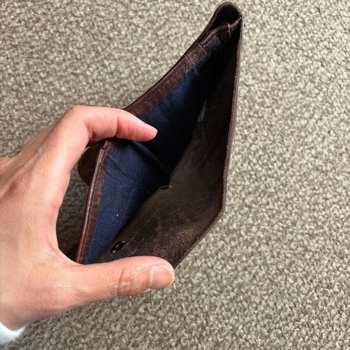 RRL 더블알엘 콘초 레더 월렛 다크 브라운 상품이미지7