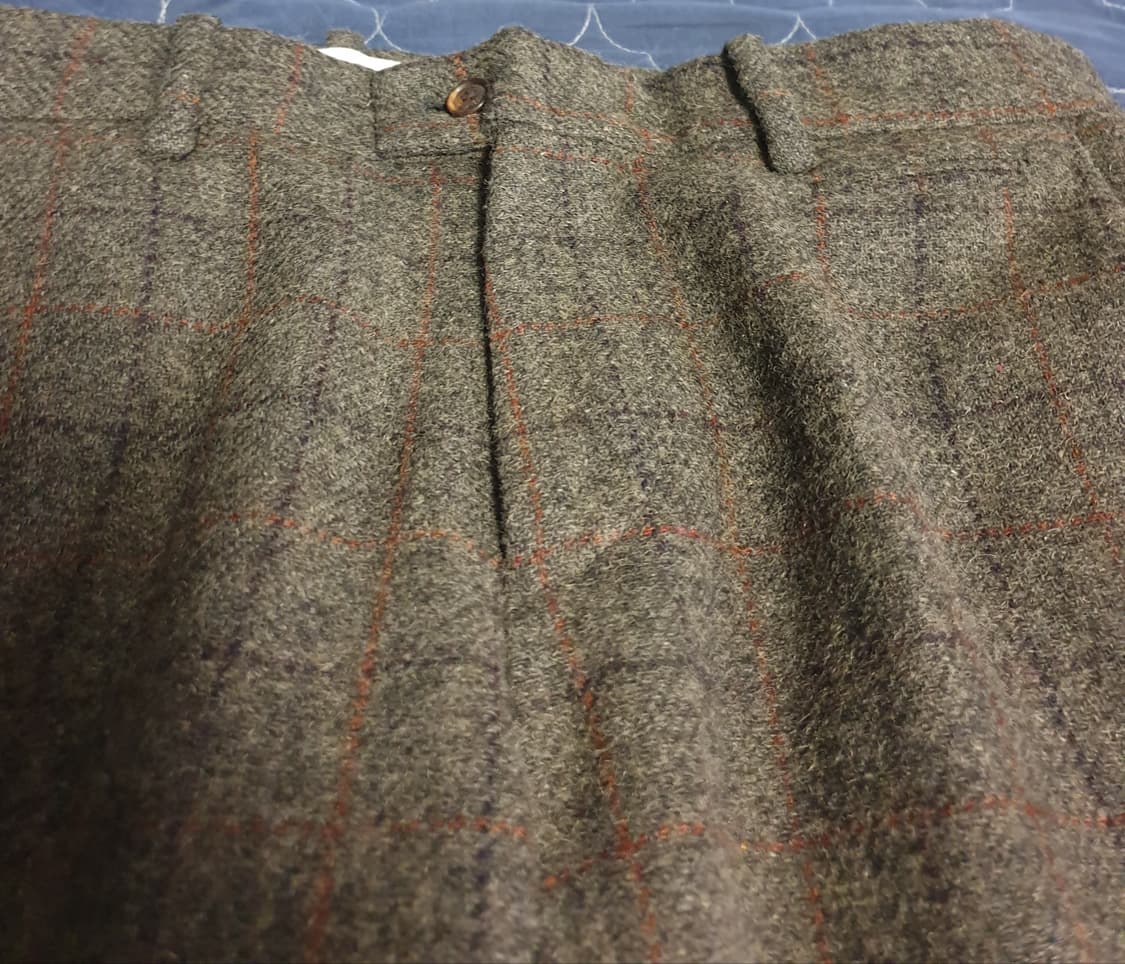 헤든앤미로 프리미엄 커스텀메이드 클래식체크 울 턴업 슬랙스 (34) 상품이미지2