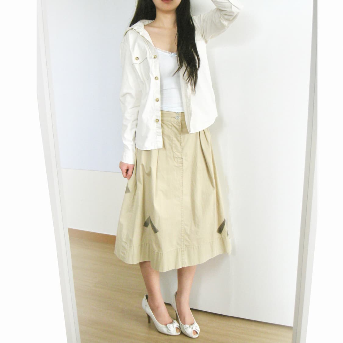 오어슬로우 크림 후드 셔츠  상품이미지2