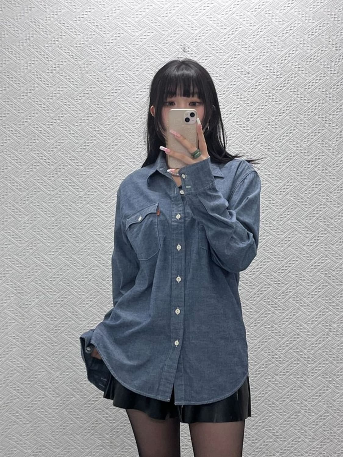 리바이스 컨트리 웨스턴 샴브레이 포켓 워크 셔츠 L C12292 상품이미지2