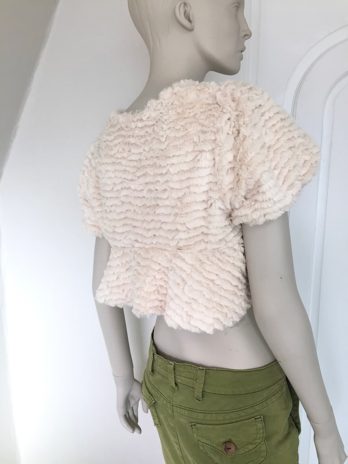 Cream Fur Short Borelo Top 상품이미지6