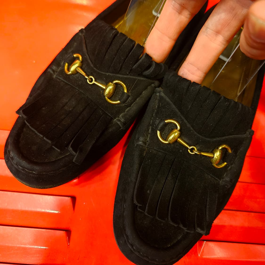 구찌(GUCCI) 홀스빗 스웨이드 로퍼(351305) 36.5size 상품이미지3