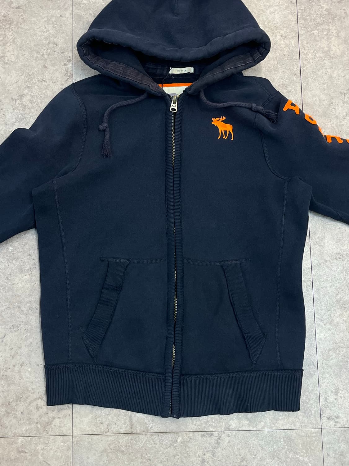 아베크롬비 기모 후드집업 네이비 L #csz2336 상품이미지6