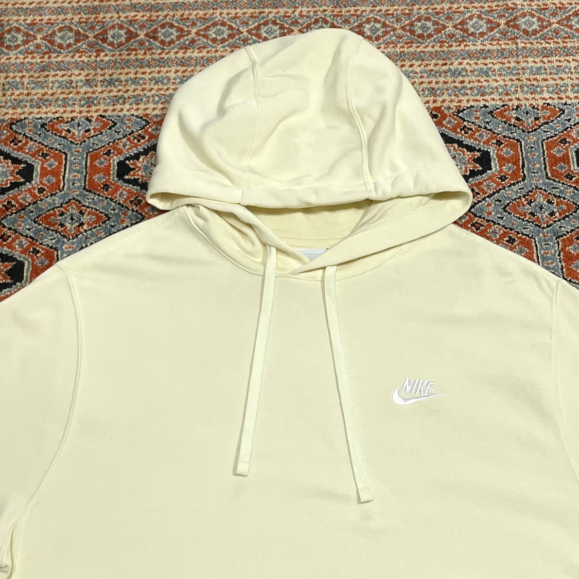 나이키 스펠로고 아이보리 후드티셔츠 남성L 상품이미지2