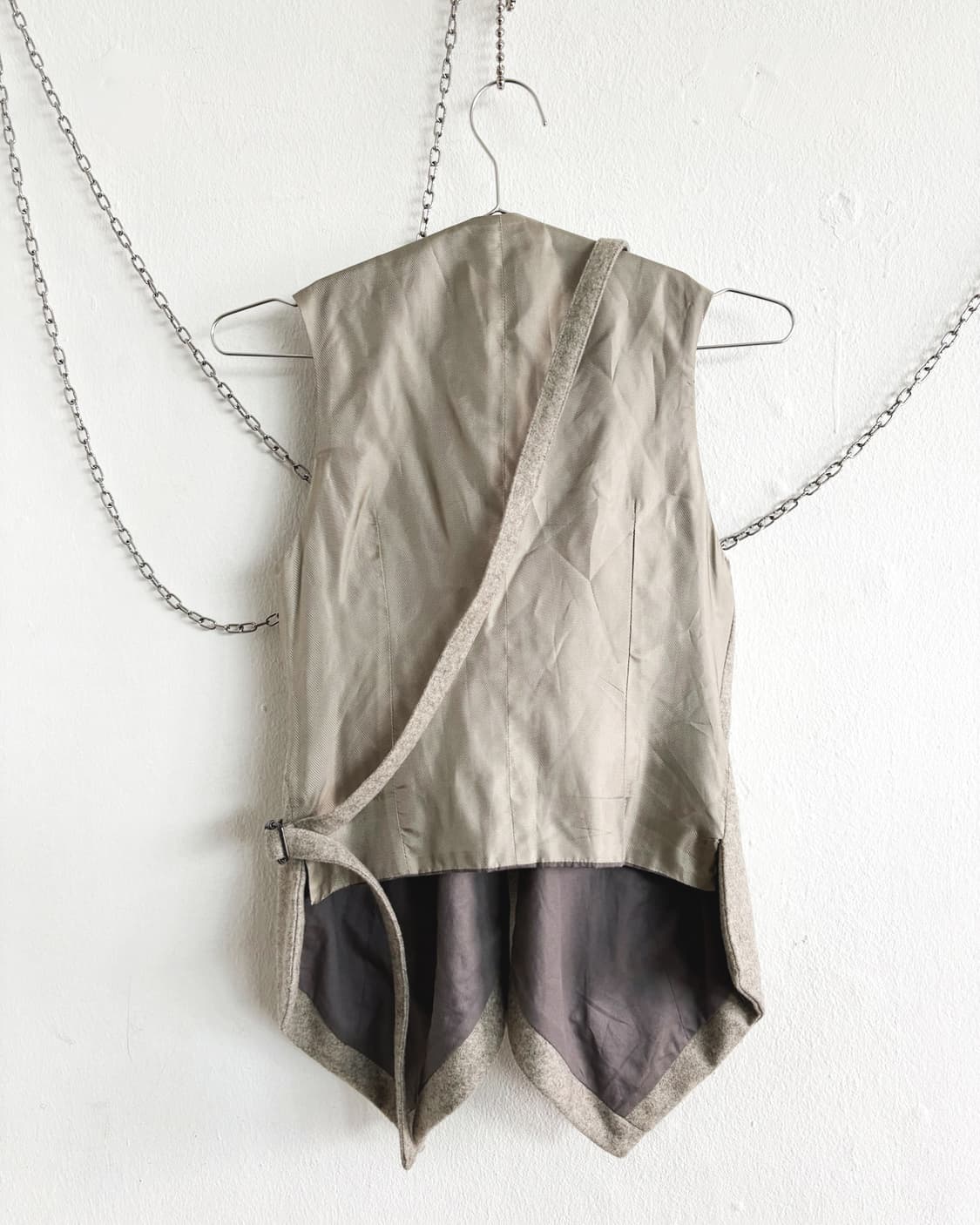 하이더아커만 사선 본디지 레이어드 울 베스트 상품이미지6