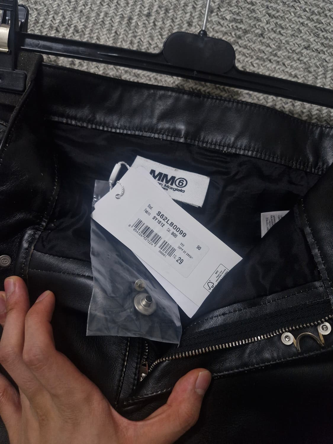 (미시착새상품) 마르지엘라 MM6 레더 슬림핏 팬츠 29 상품이미지2