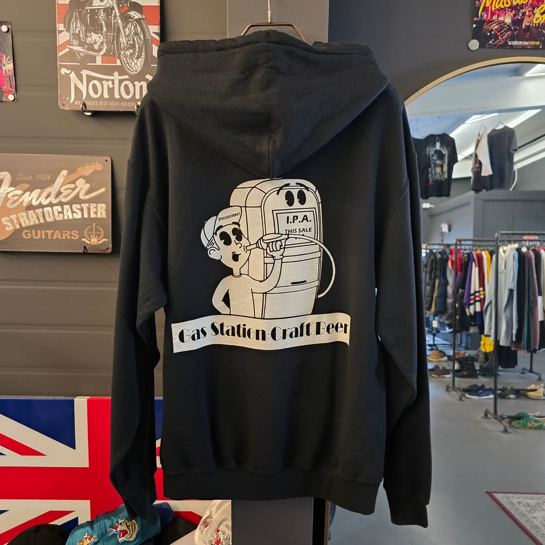 포트앤컴퍼니 후드티 블랙 백프린팅 스피디마트 오버핏 상품이미지2