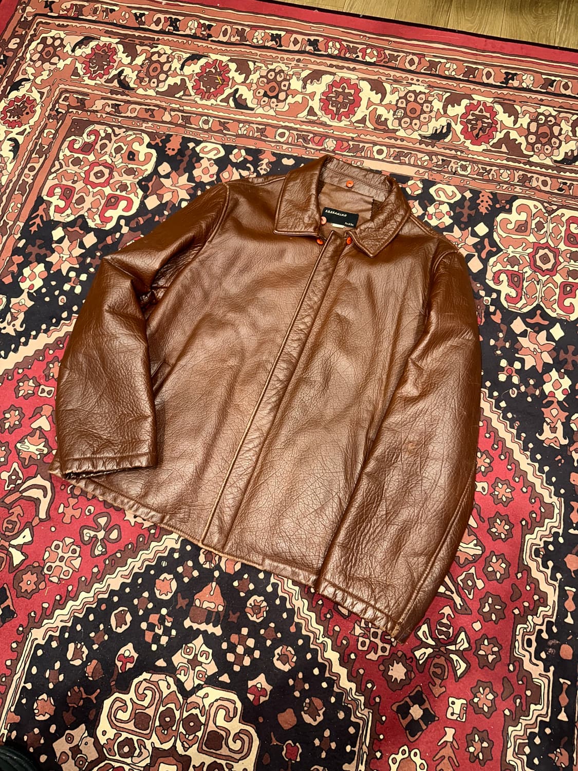 ( L-XL ) 가죽자켓 레더자켓 소가죽자켓 빈티지가죽자켓 봄버자켓 상품이미지6