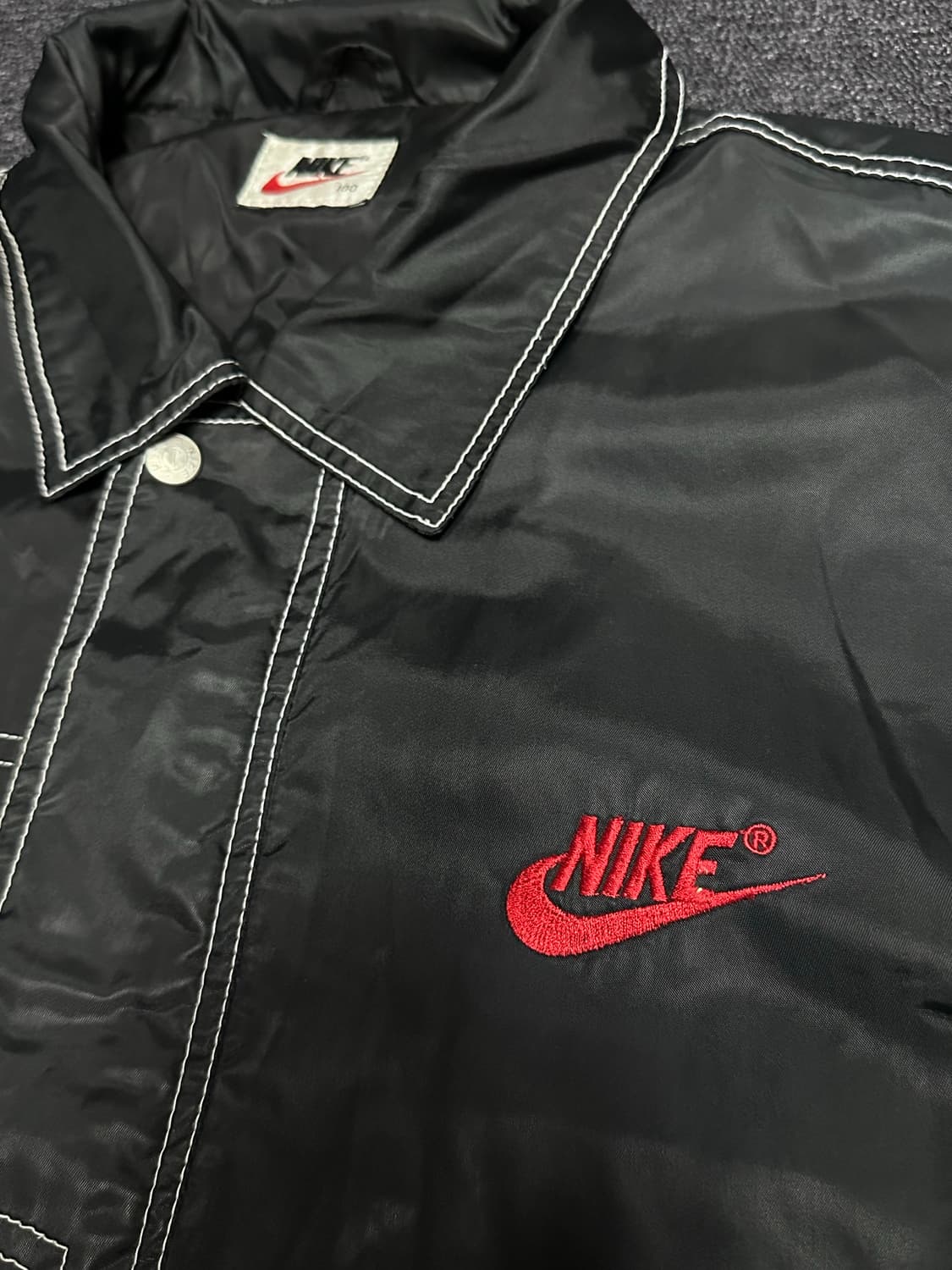 90s nike og 빅로고 스우시 스티치 나일론자켓 상품이미지5