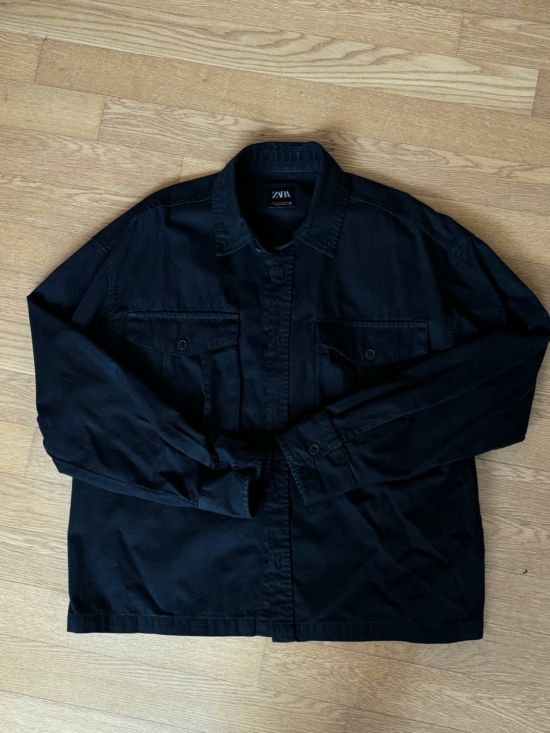 자라 워크셔츠 블랙 상품이미지2
