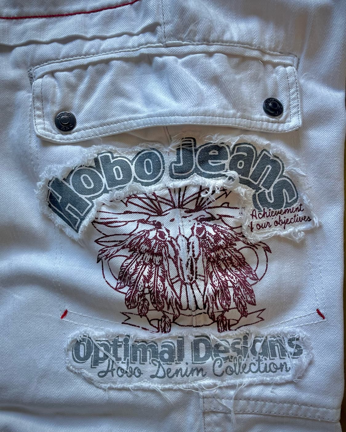 90-00s HOBO DNM White Wide Cargo Pants 상품이미지6