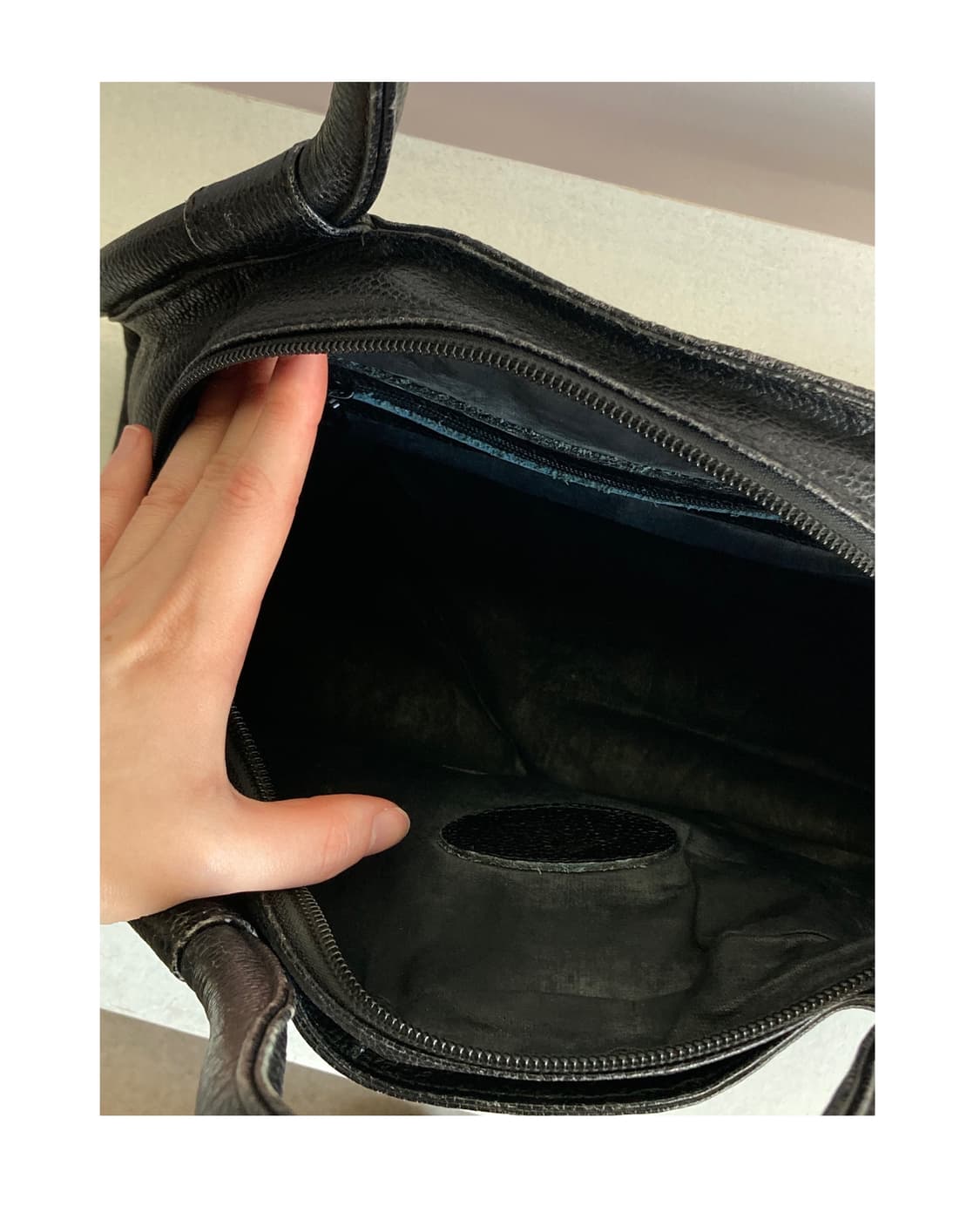 Osam  하프문 레더 토트백 상품이미지6