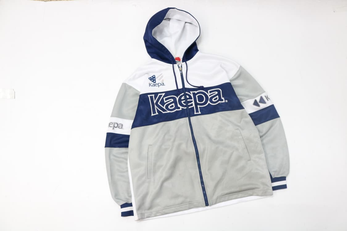 케파 빈티지 빅로고 컬러블록 후드 집업 저지 상품이미지5