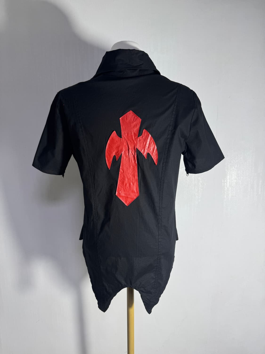 ACDC RAG 스컬 크로스 레이스업 셔츠 펑크 상품이미지5