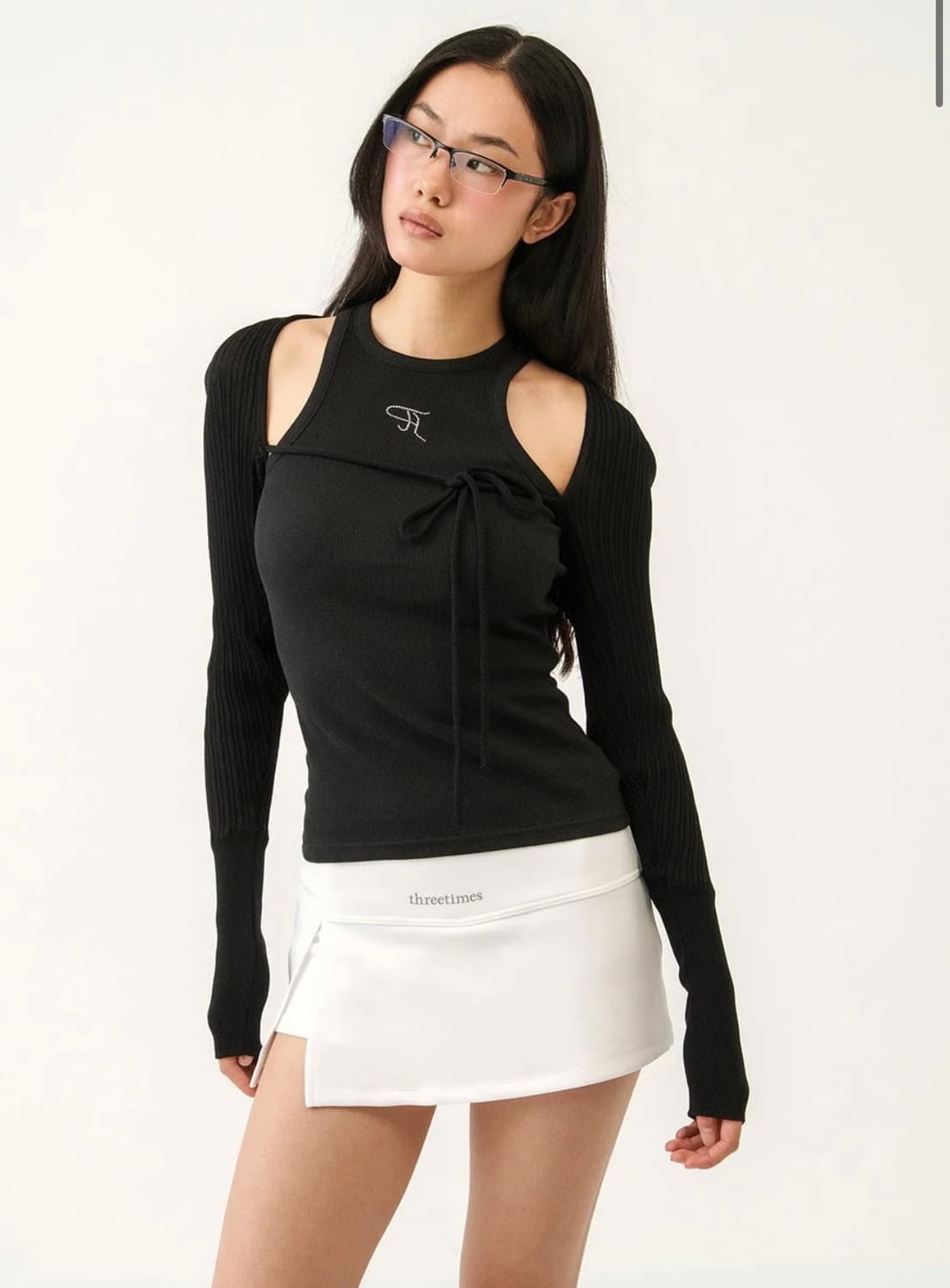 쓰리타임즈 릿 볼레로 블랙 상품이미지2