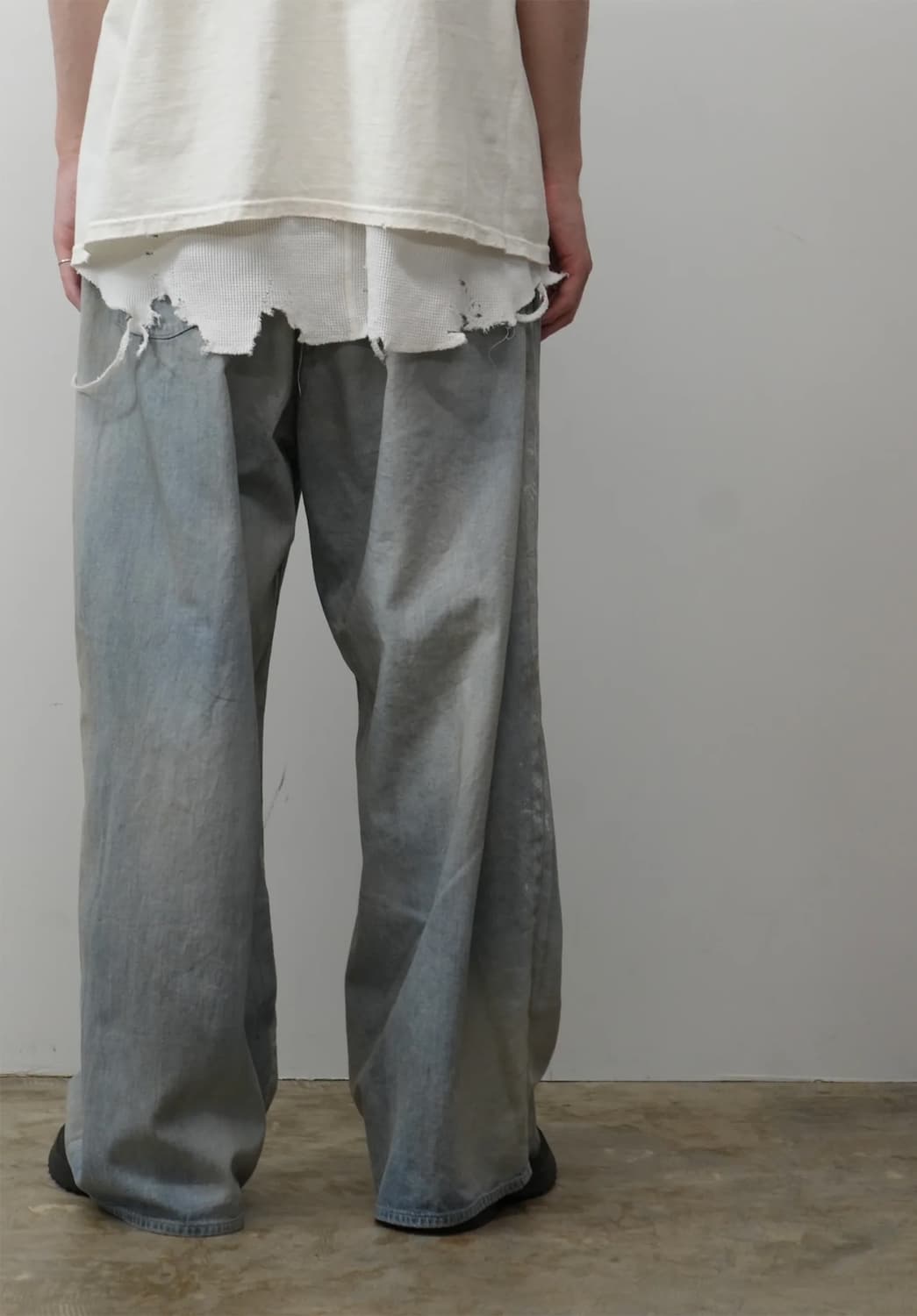 (3) 안셀름 에이징 와이드 데님팬츠 상품이미지3