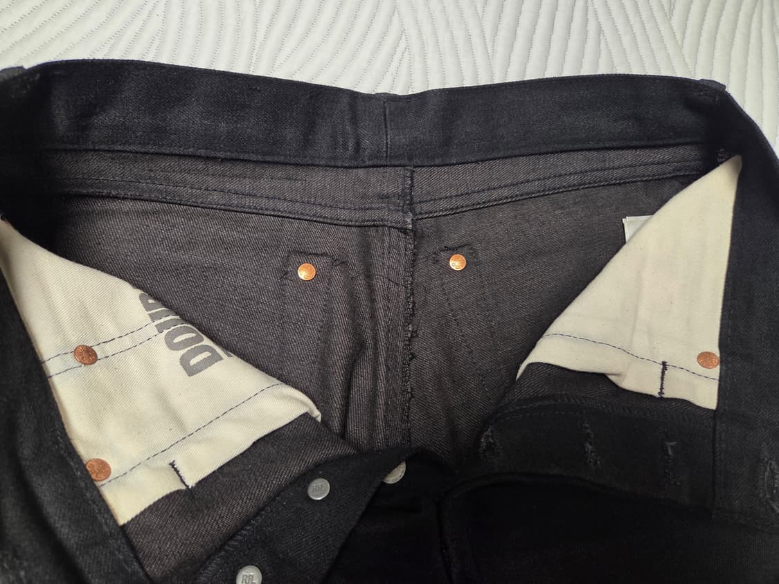 RRL 더블알엘 블랙온블랙 셀비지 데님 팬츠 30 상품이미지7
