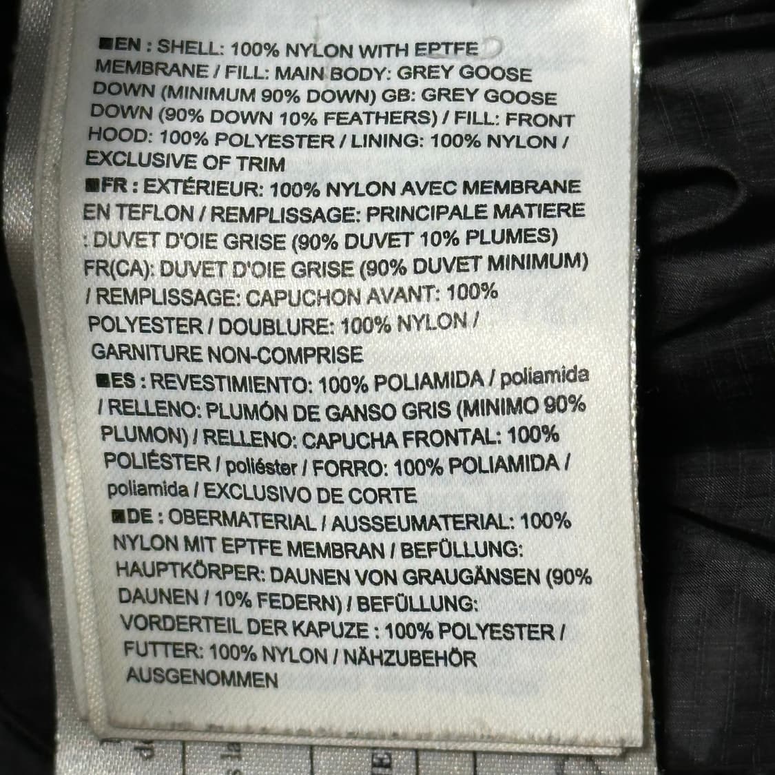 XS 아크테릭스 파이어비 고어텍스 블랙 패딩 상품이미지5