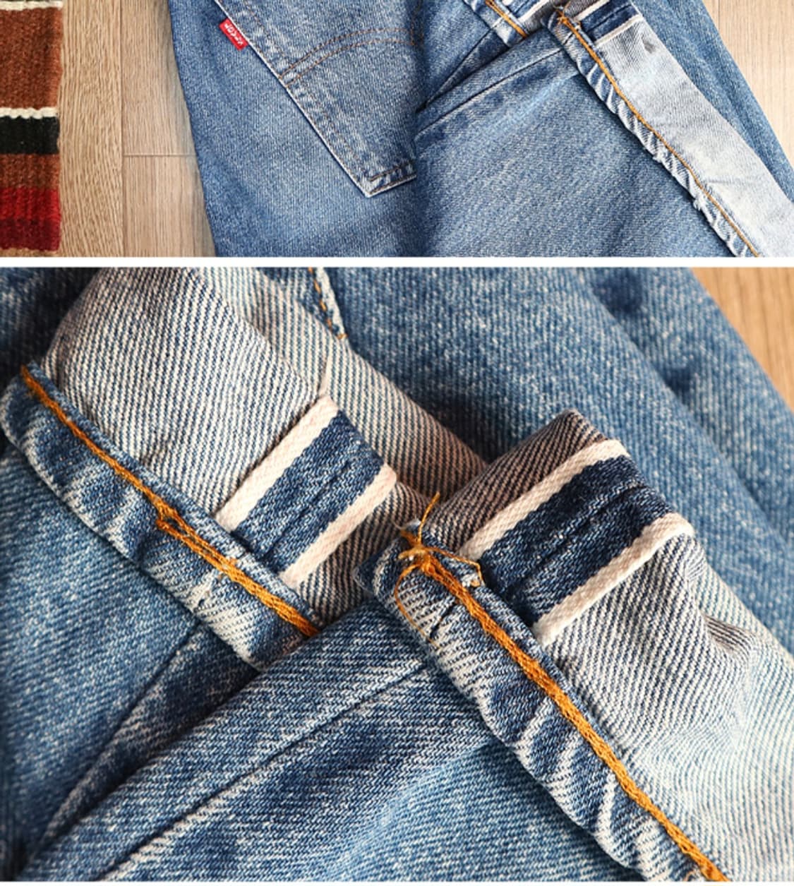 미국산 80S LEVIS 리바이스 501 스몰E 66후기 빈티지 셀비지 상품이미지2