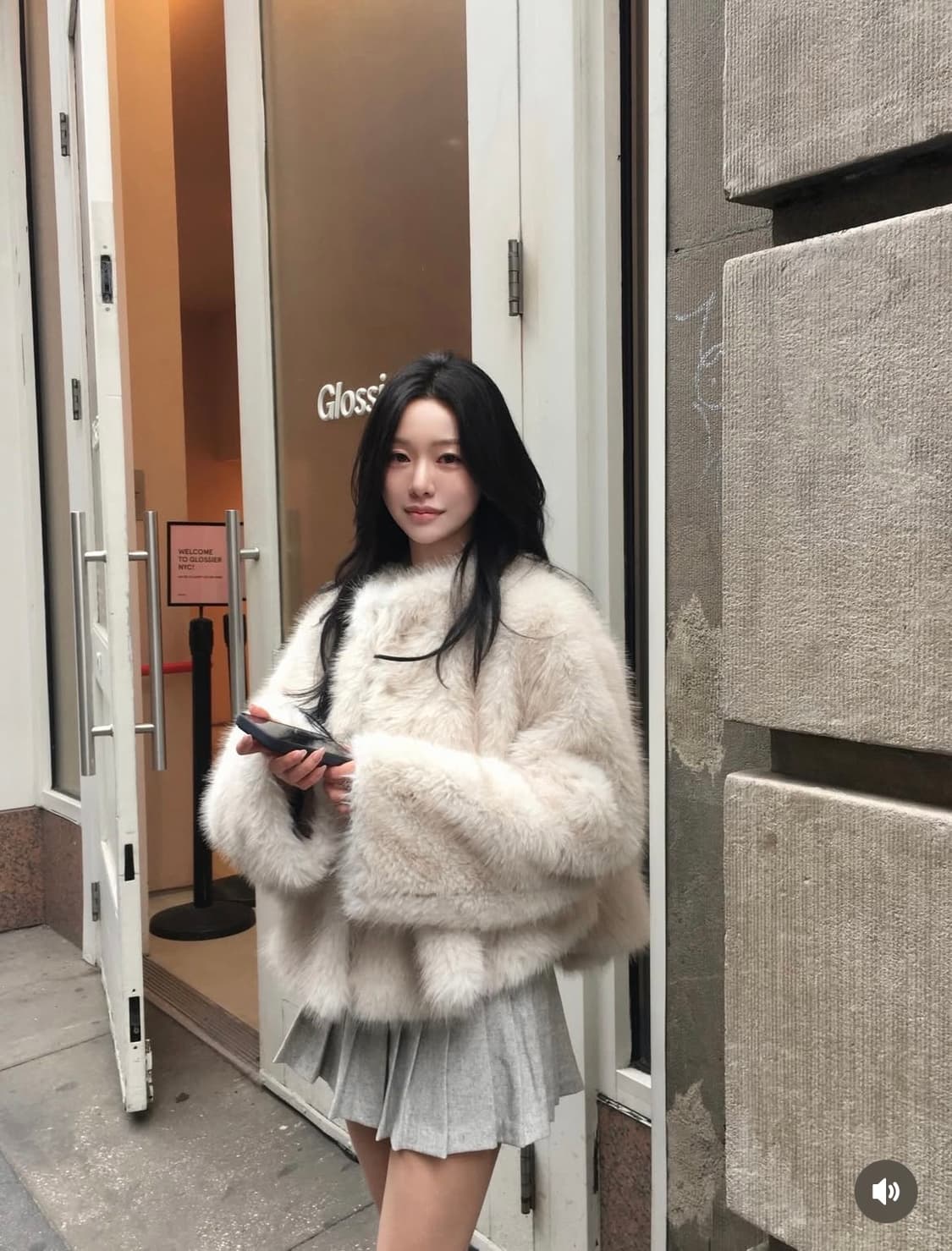 피브안 아이보리 퍼 자켓 상품이미지6