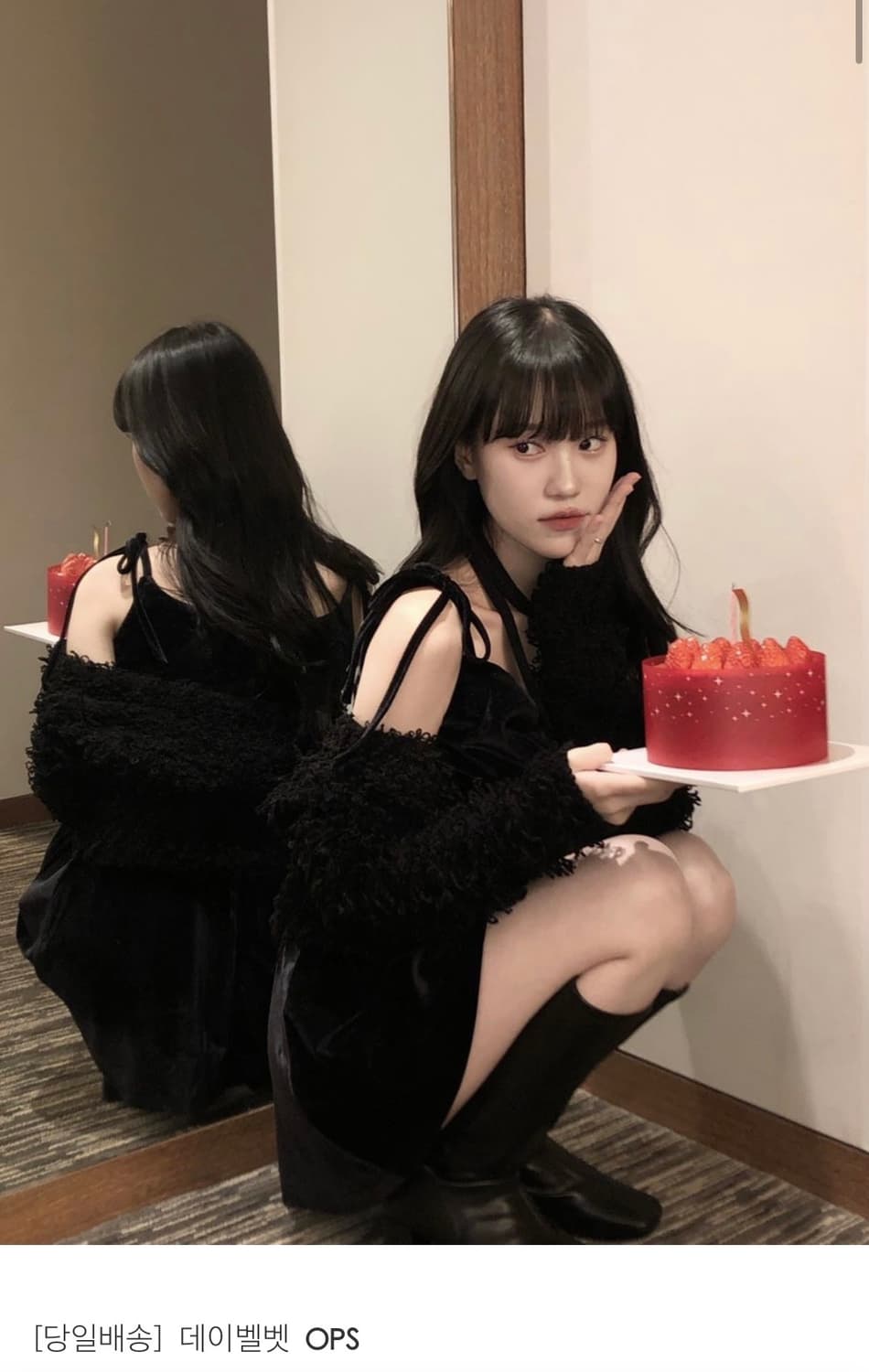 디어셀린 벨벳 원피스 상품이미지1