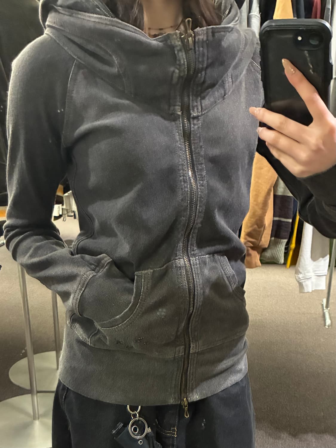 OS)Goa 보노넥 워싱 후드집업 자켓 상품이미지1