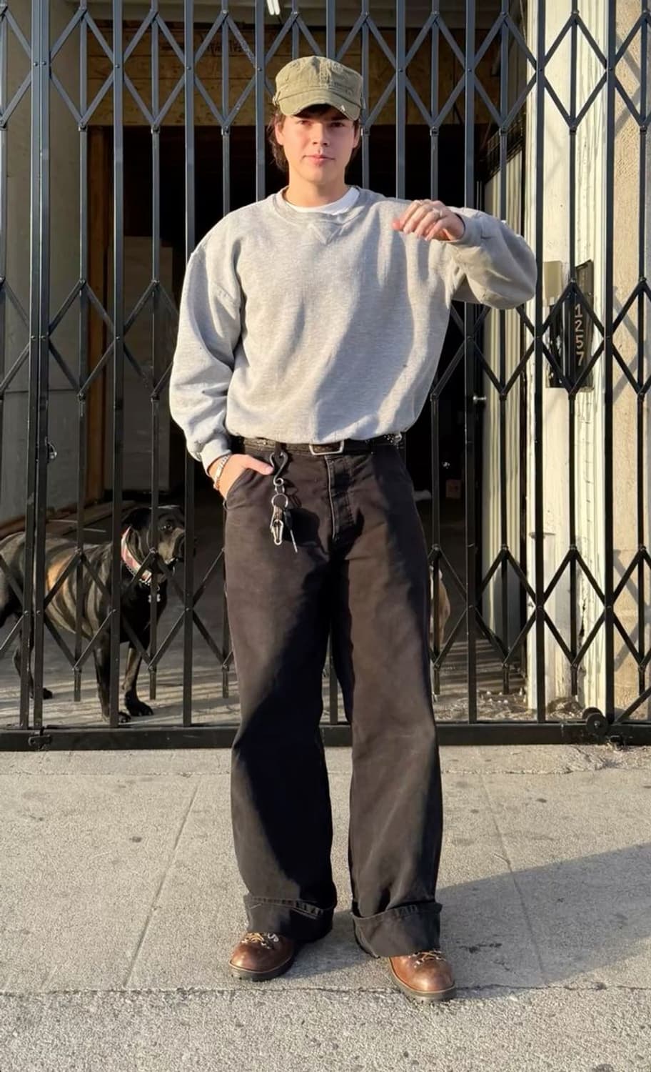 [L] 러셀 애슬레틱 빈티지 무지 맨투맨 헤더그레이 크루넥 스웻셔츠 상품이미지3