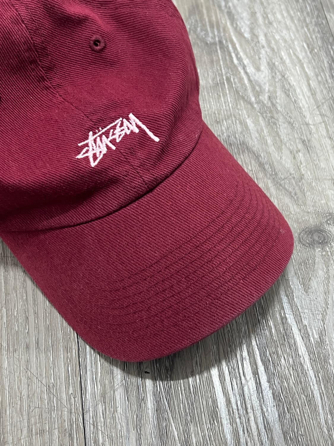 Stussy 스투시 스몰 로고 버건디 볼캡 상품이미지2