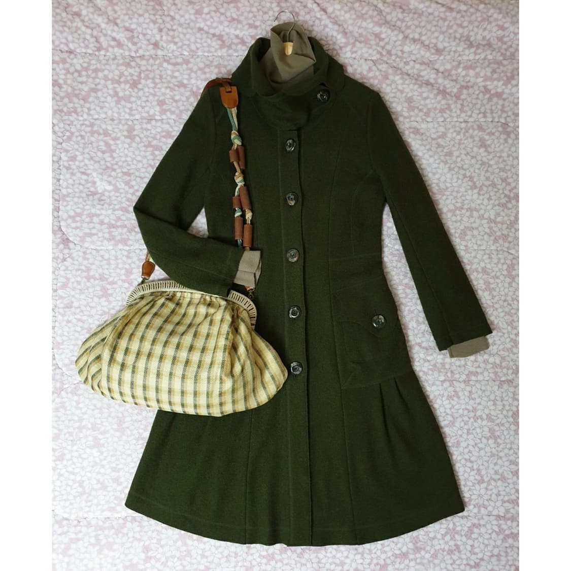 parceque mode 울나일론혼방 하이넥카라 핏앤플레어 슬림핏 코트 상품이미지9