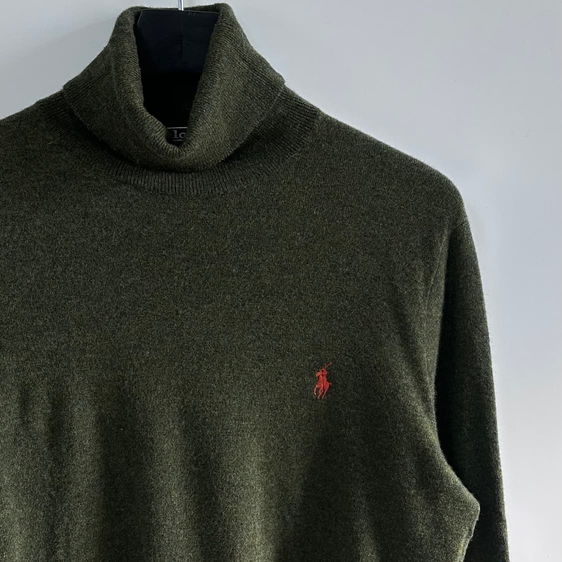폴로 메리노 울 카키 터틀넥 니트  (va.116) 상품이미지3