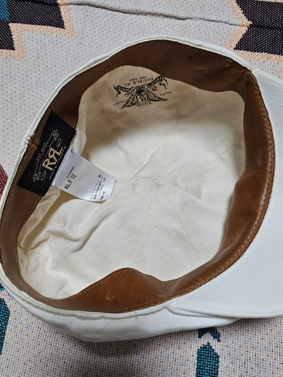 Rrl 화이트 hbt 뉴스보이캡 L사이즈  상품이미지3
