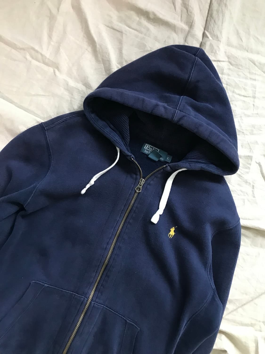 폴로 랄프로렌 포니 로고 헤비 써멀 네이비 후드집업 상품이미지4